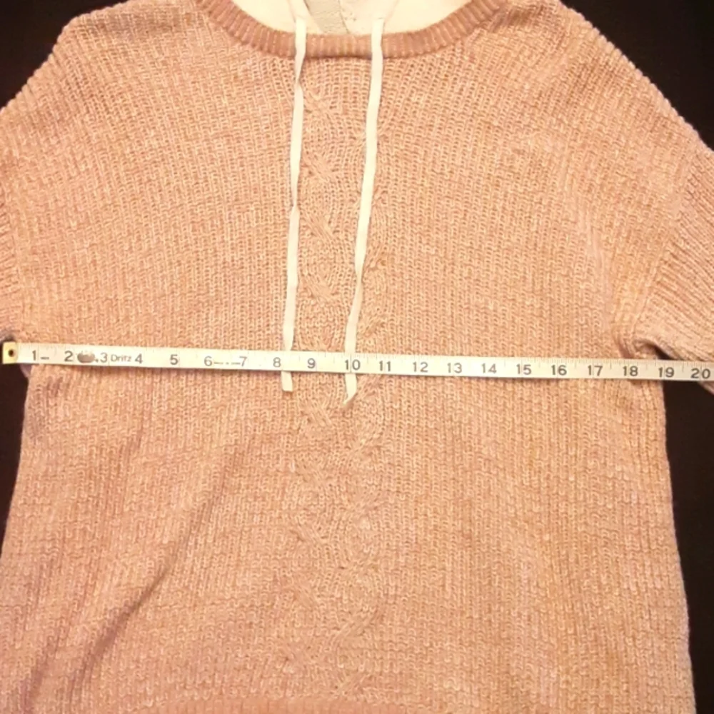 Nic + Zoe Women's Beige Sweater with Hood
